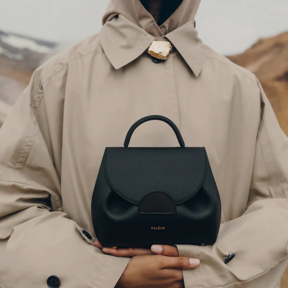 Polene Black Mini Bag genuine leather